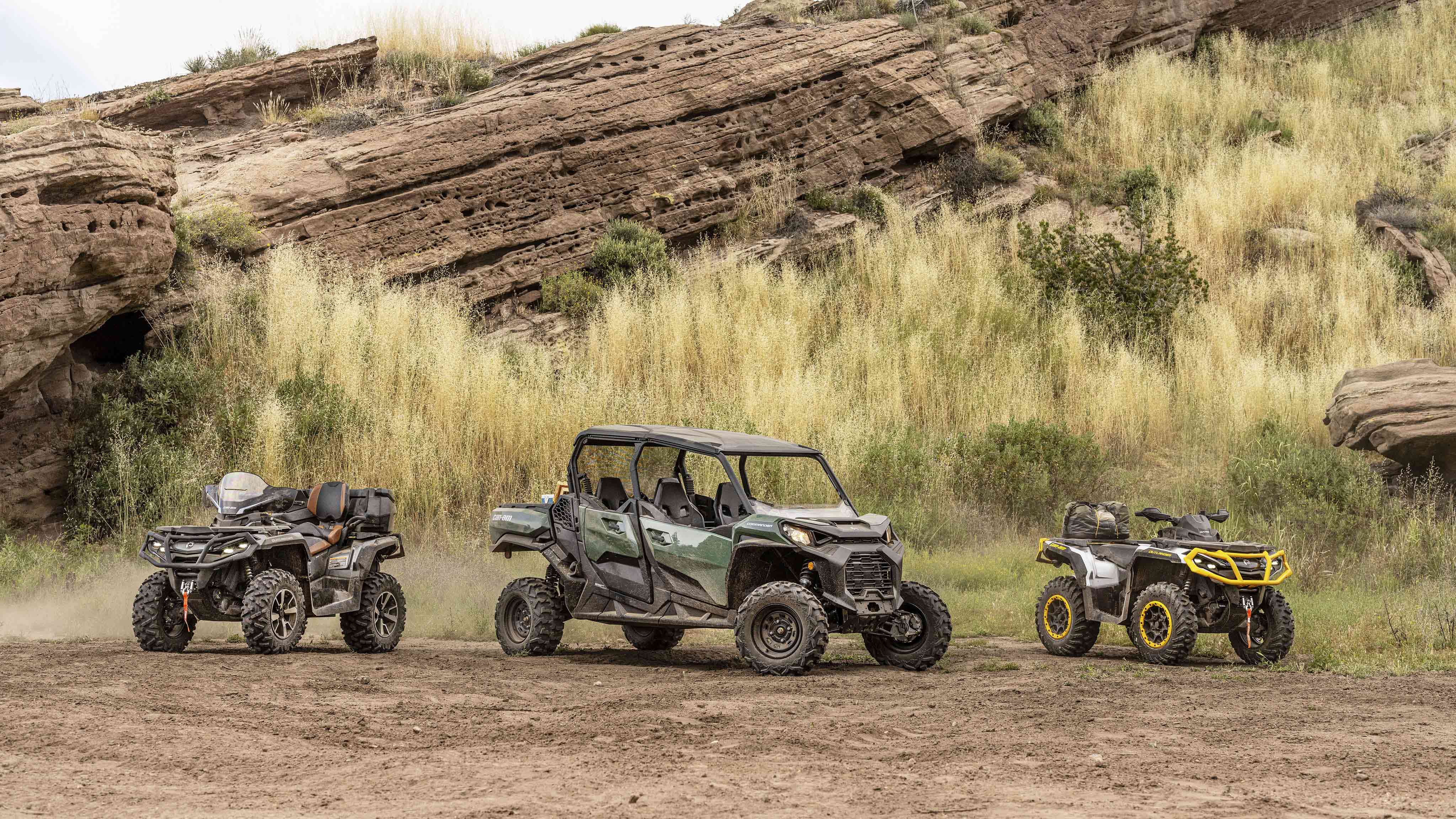 Can-Am Off-Road vehicles in the desert